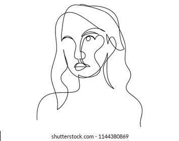 continuous line drawing of women vector illustration of beauty portrait.faces and hairstyle
Fashion with the ladies beauty.
Vector illustrations Hand drawn