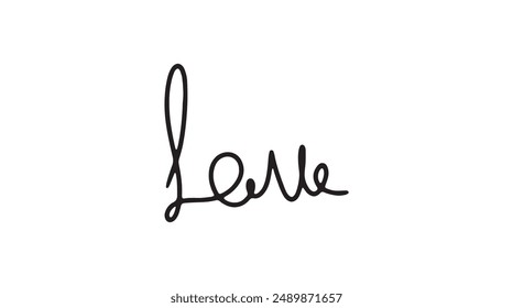 Continuous line drawing word Love. Calligraphy letter text love word wedding background. Vector illustration love concept.