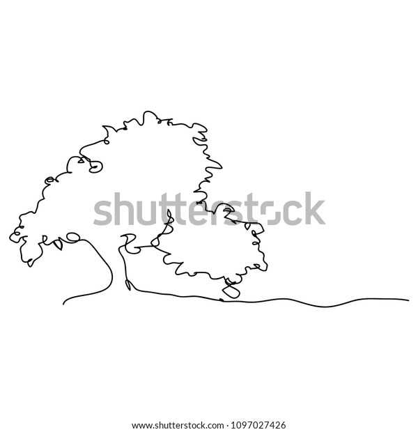 Continuous Line Drawing World Environment Day Stock Vector Royalty Free