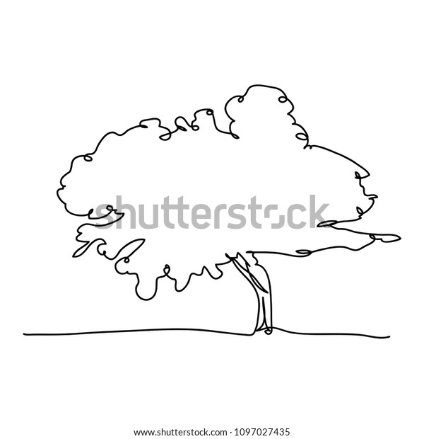 Continuous Line Drawing World Environment Day Stock Vector Royalty Free