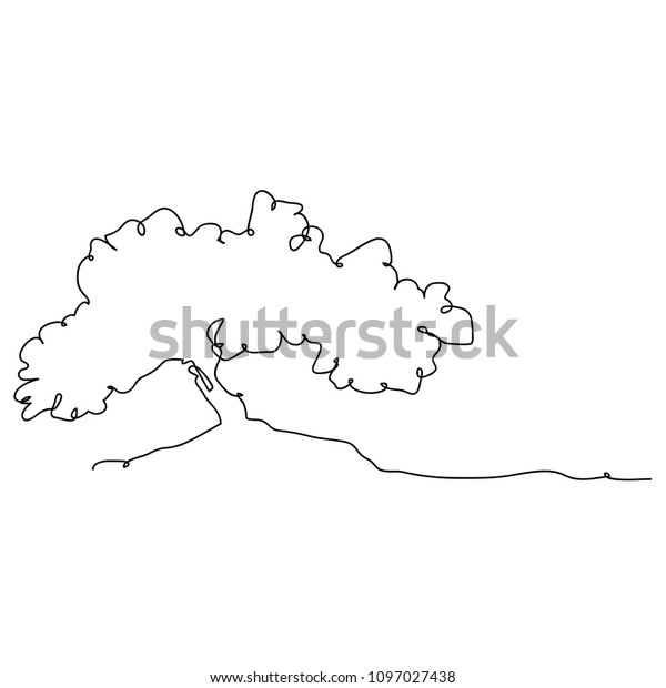 Continuous Line Drawing World Environment Day Stock Vector Royalty Free