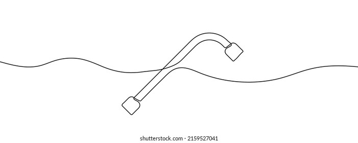 Continuous line drawing of wrench. Wrench linear icon. One line drawing background. Vector illustration. Wrench continuous line icon.
