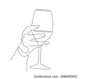 continuous line drink wine party celebrate feast
new year birthday happy concept wine shop catering hand drawn illustration vector