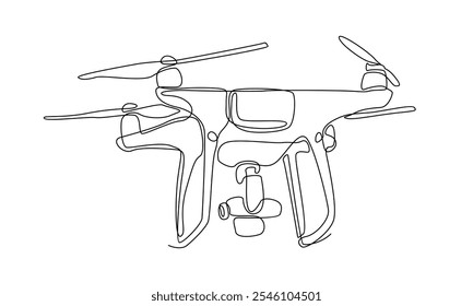 continuous line of drone illustration