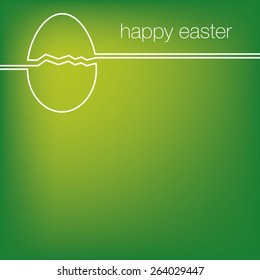 Continuous line Easter egg card in vector format.