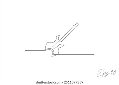 continuous line of electric guitar