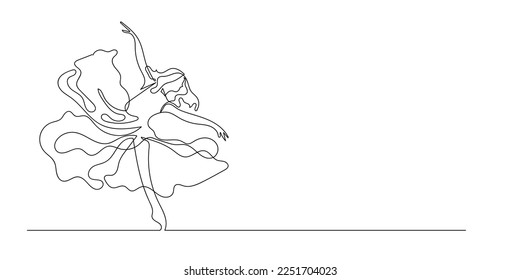continuous line of female dancers. one line drawing of female dancer.line art of female dancer white background
