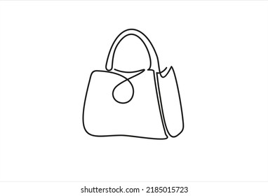 Línea continua, bolsa de cuero para mujeres. 