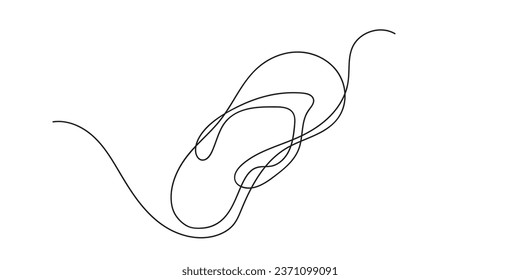 continuous line flip flops.single line vector flip flops.line art flip flops