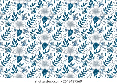 continuous line floral illustration with hand drawn botanical doodles ideal for modern wrapping paper textile fabric and kitchen wear themes

