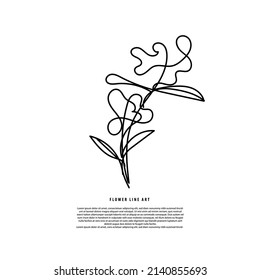 continuous line of flowers. simple floral line art. suitable for beauty business identity, boutique, salon and etc