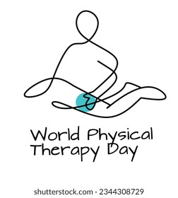a continuous line of foot therapy to commemorate World Physical Therapy Day on 8 September