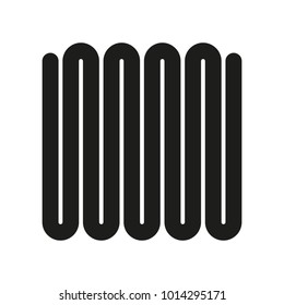 continuous line forming a texture, editable black color vector