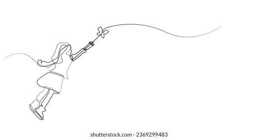 continuous line girls catching