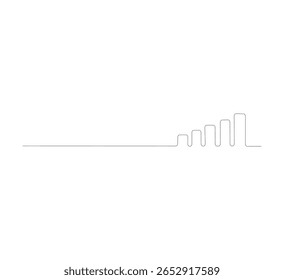 Um gráfico de linha contínua de um negócio em crescimento, descrevendo o sucesso e o crescimento no negócio.um gráfico financeiro em crescimento
