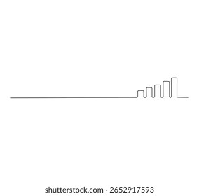 A continuous line graph of a growing business, depicting success and growth in the business.a growing financial graph