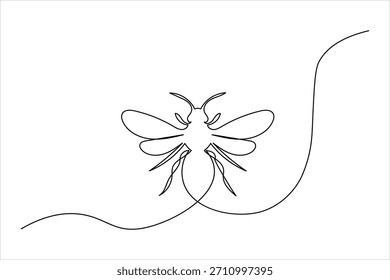 Gráfico de línea continua de una abeja melífera