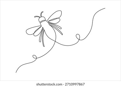 Gráfico de línea continua de una abeja melífera