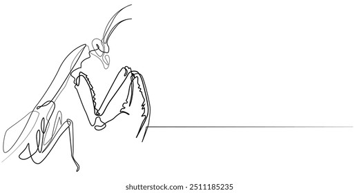 Línea continua grasshopper.One dibujo de línea de animal de insecto de saltamontes. Ilustración vectorial de línea única. carrera editable. fondo blanco aislado