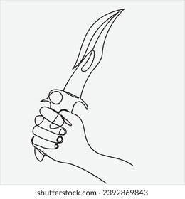 Continuous line hand drawing