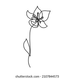 línea continua dibujada a mano bellas flores de línea blanca y negra Diseño tarjetas de felicitación e invitaciones de vacaciones. ilustración de línea de rastrillo
