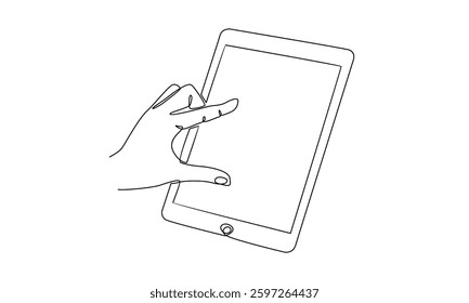 Continuous line of hand operating tablet
