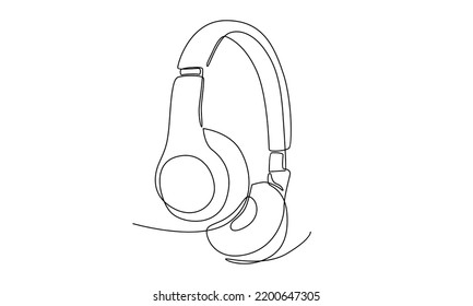 continuous line of headphone speaker device gadget