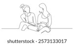 continuous line hearing a friend