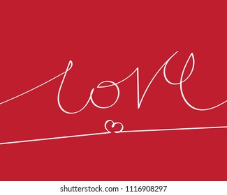 Continuous line heart drawing. Minimal design.