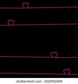 Continuous line heart drawing. Minimalist design.