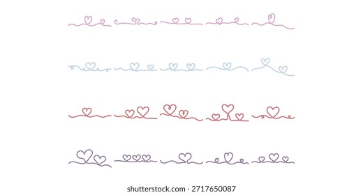 Continuous Line Heart Neon Bundle