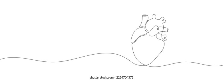 Continuous line human heart