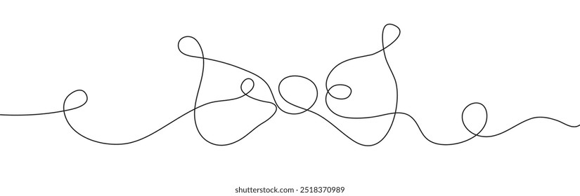 continuous line illustration of a bow, designed in a minimalist style. This elegant bow is perfect for gift wrapping, decoration, or design elements in graphic projects.