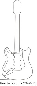 continuous line illustration of guitar singer equipment