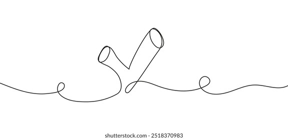 continuous line illustration of OK hand symbol, representing agreement and approval.
