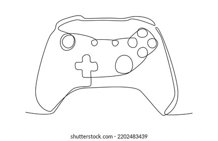 continuous line of Joystick game controller