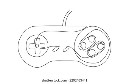 continuous line of Joystick game controller