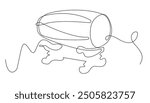 continuous line kendang, traditional Central Javanese musical instrument. one line drawing of a drum made of goat and cow skin. musical instrument percussion. single line vector illustration. isolated