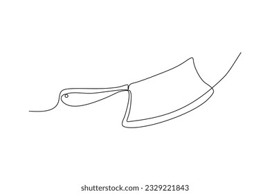 continuous line kitchen knife vector illustration