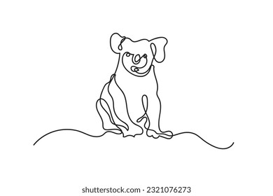 continuous line of koalas. koala simple line.isolated white background