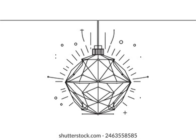 Continuous line lamps and light bulbs. One line drawing of lampshades. Single line drawing of light bulb vector illustration.