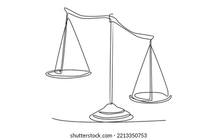 Continuous line of law balance, or Scale icon