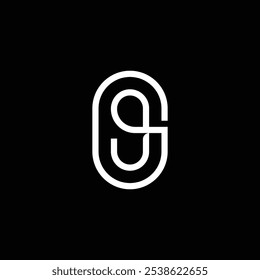 Continuous line of letter G and lowercase g