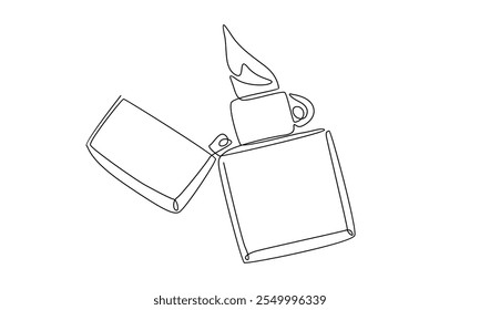 continuous line of Lighter vector design