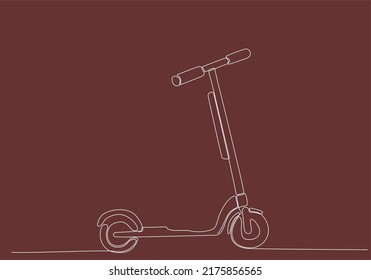 
ilustración de vector de motocicleta de línea continua