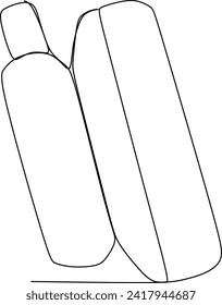continuous line of musical listening devices in the ear