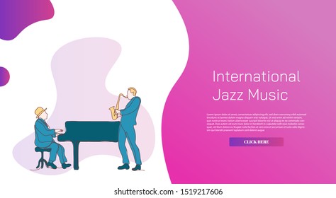 Continuous line, musicians, live performances, concerts, international music, jazz for internet advertisement.
Influencer marketing, social media or network promotion, SMM banner, landing page, flyer.
