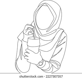 Muschelmuskulatur-Hijab kann für Plakatbuch und mehr verwendet werden