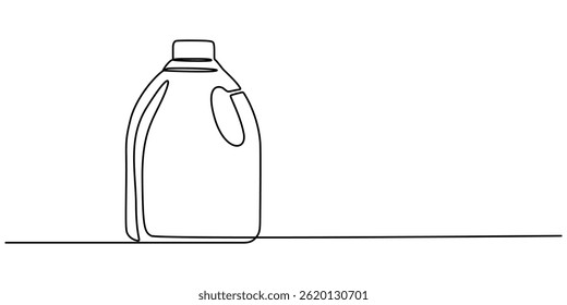 Linha contínua de óleo jerry cans.one desenho de linha de embalagem jerry, Gallon contínuo uma linha desenho vetor ilustração, Single one linha desenho carro garrafa de óleo. Conceito de serviço automático. mínimo pro