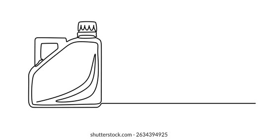 Linha contínua de latas de jerry de óleo.um desenho de linha de jerry de embalagem, Gallon contínuo uma linha desenhando ilustração vetorial, Gallon contínuo uma linha desenhando ilustração vetorial, Gallon Of Milk.